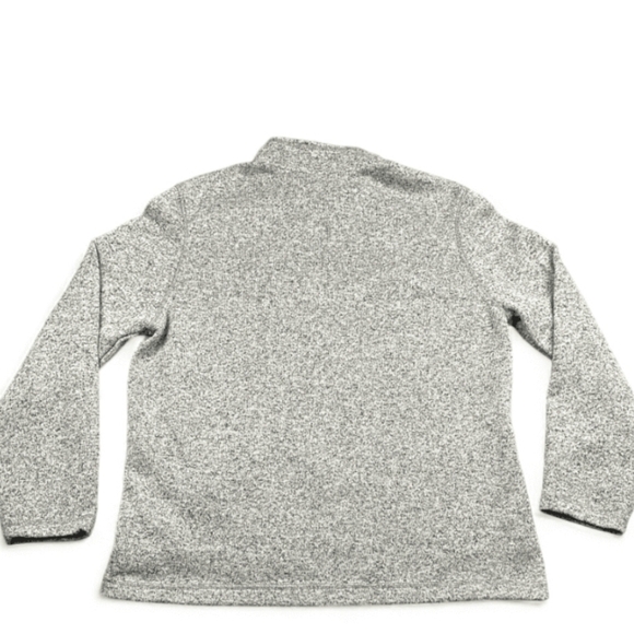 Eddie Bauer Sweater Heather Gray Fleece 1/4 Quarter Zip Thermal Size 2XB - Picture 4 of 4